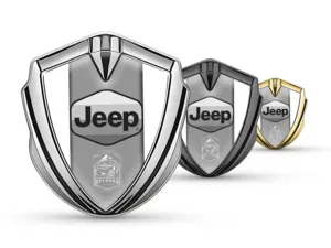 Jeep Metallico Emblema Badge Stile Tuning Splendente